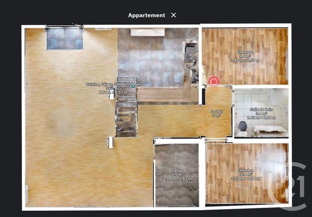 Appartement T4 à vendre - 4 pièces - 99.61 m2 - ANGLES - 85 - PAYS-DE-LOIRE - Century 21 Côte De Lumière