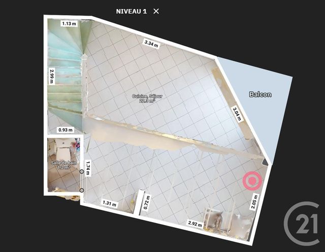 Appartement F2 à louer - 2 pièces - 33.81 m2 - LA TRANCHE SUR MER - 85 - PAYS-DE-LOIRE - Century 21 Côte De Lumière